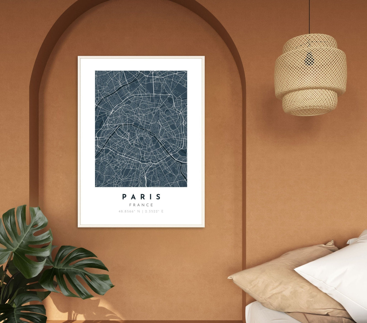 Paris City Map Print - Asphalt - Teres Prints