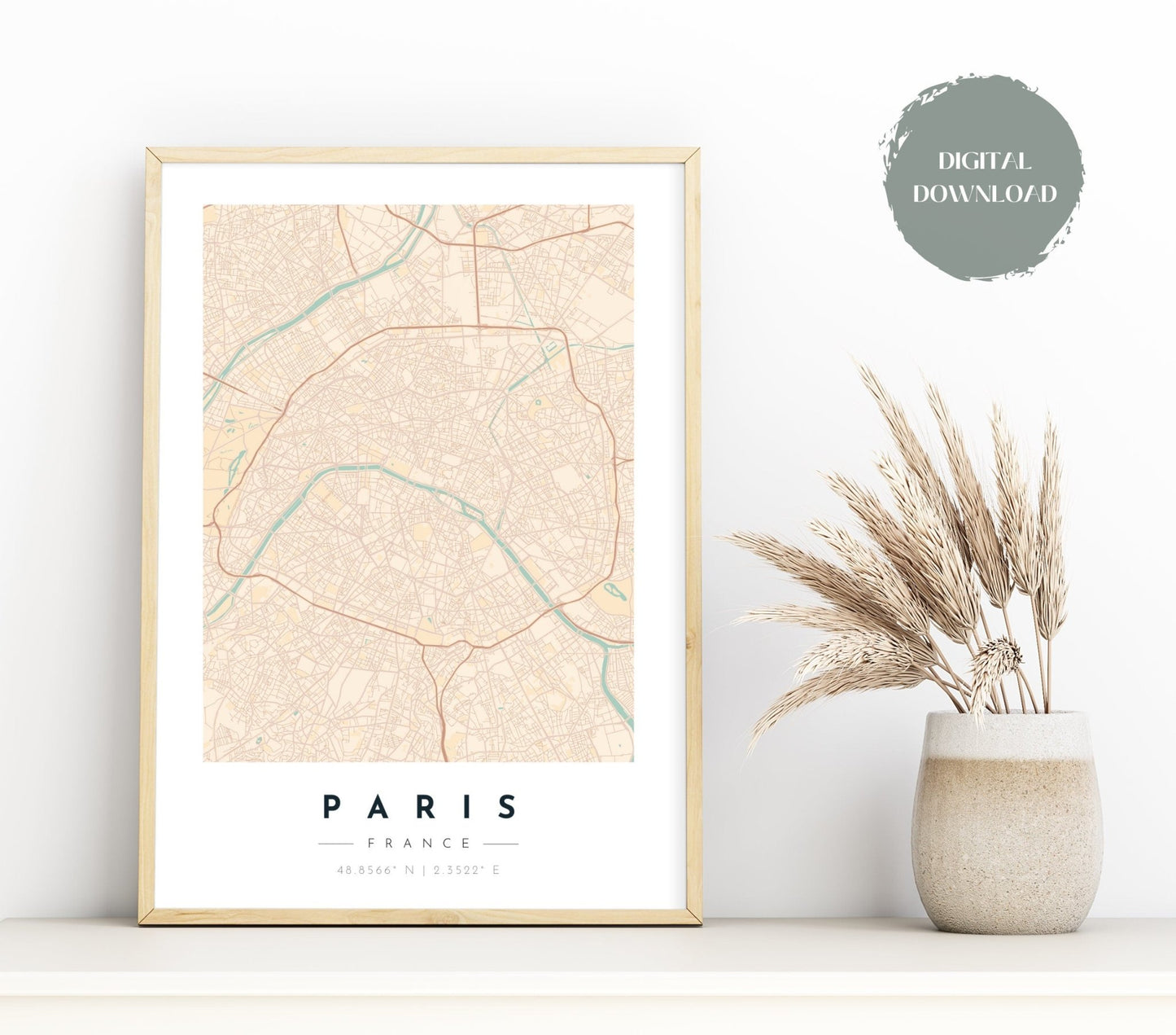 Paris Map Print - Soothe - Teres Prints