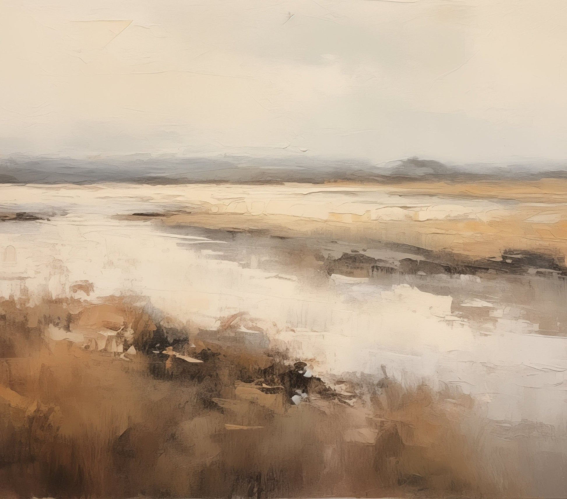 River Countryside Landscape Vintage Style - Teres Prints