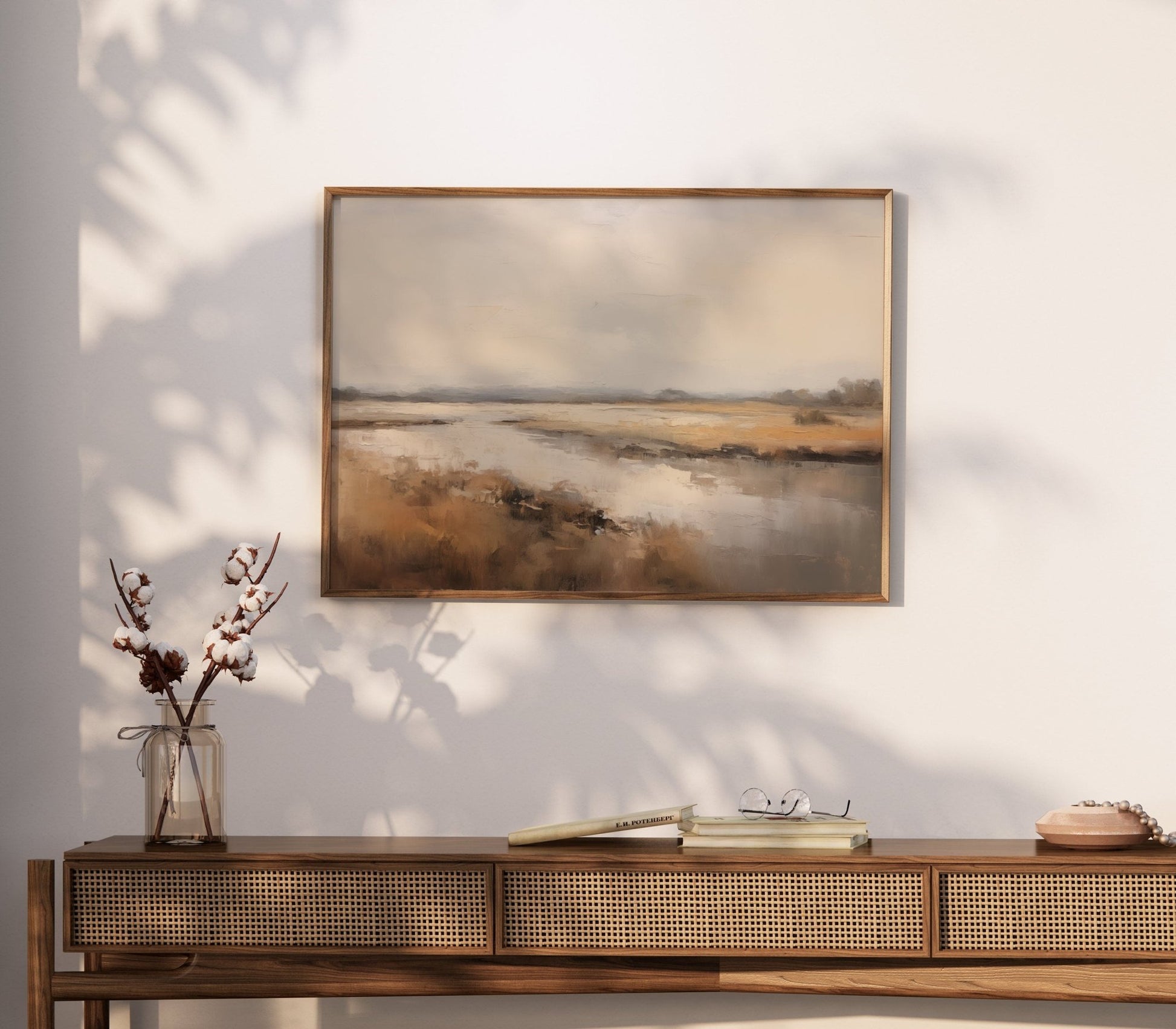 River Countryside Landscape Vintage Style - Teres Prints