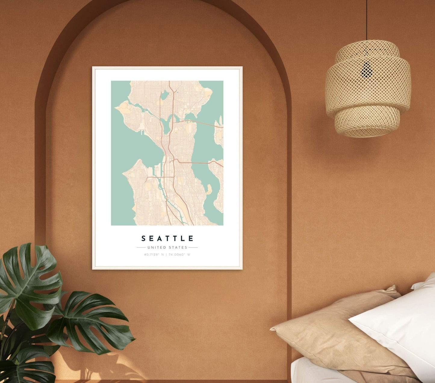 Seattle City Map Print - Soothe - Teres Prints