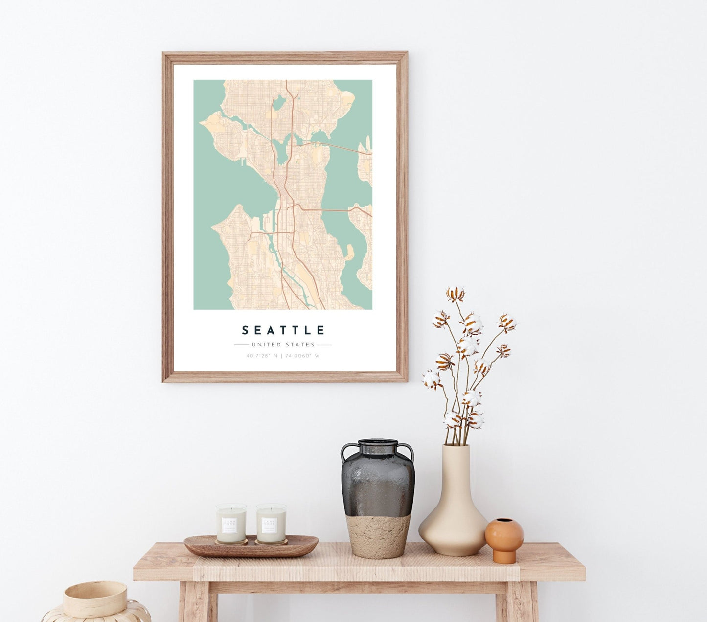 Seattle City Map Print - Soothe - Teres Prints