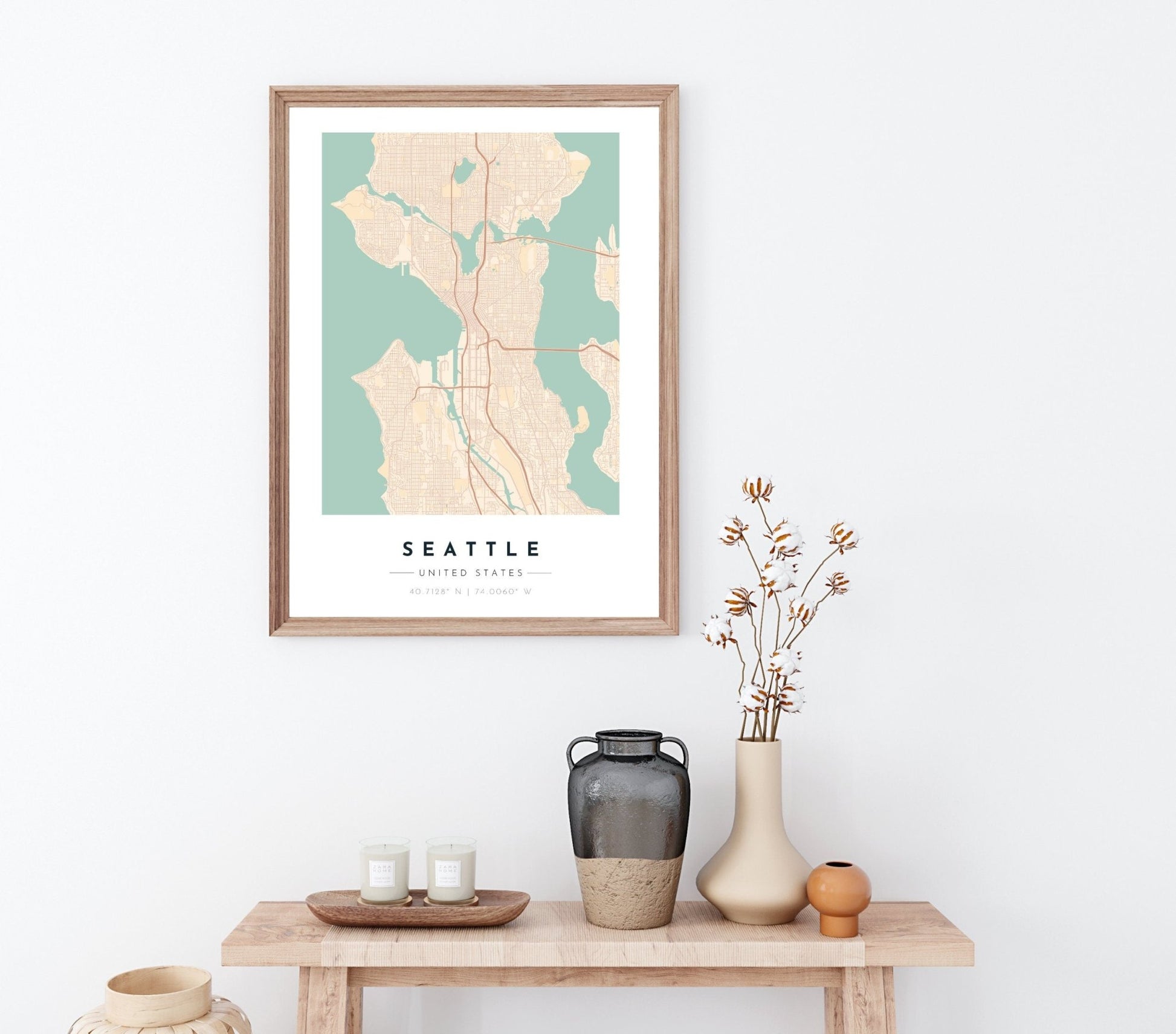 Seattle City Map Print - Soothe - Teres Prints