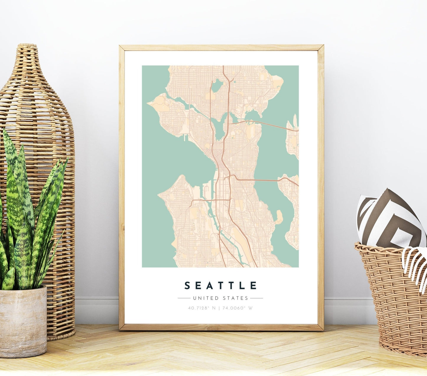 Seattle City Map Print - Soothe - Teres Prints