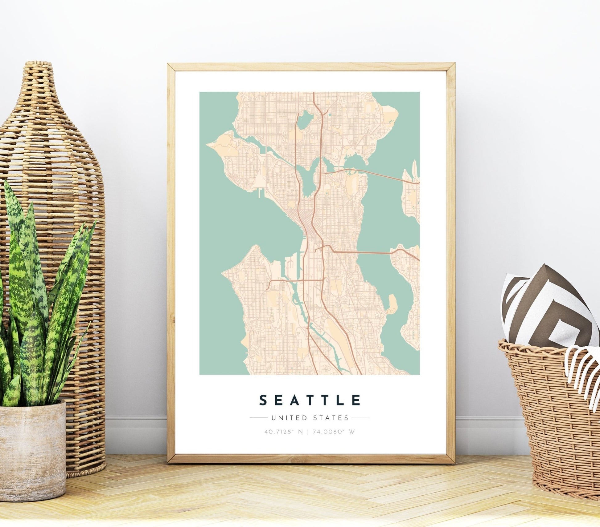 Seattle City Map Print - Soothe - Teres Prints